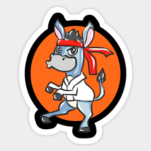 Sweet donkey kids comic donkey mule draft animal Muli Sticker